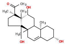 Subst // Subst = SMILES CC(=O)[C@]3(C)CC[C@]4(O)[C@]2(C)C/C=C\1C[C@@H](O)CC[C@]1(C)C2C[C@@H](O)[C@]34C