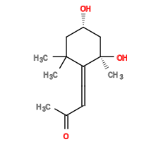 Subst // Subst = SMILES CC(=O)C=C=C1C(C)(C)C[C@H](O)C[C@@]1(C)O