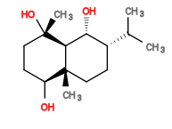 Subst // Subst = SMILES CC([C@@H]1CC[C@]2(C)[C@@H](O)CC[C@](C)(O)[C@H]2[C@@H]1O)C