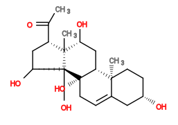 Subst // Subst = SMILES CC([C@H]1C[C@@H](O)[C@]2(O)[C@]3(O)CC=C4C[C@@H](O)CC[C@]4(C)[C@@]3([H])C[C@@H](O)[C@]12C)=O