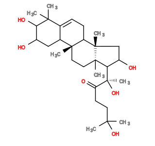 Subst // Subst = SMILES CC(C)(O)CCC(=O)[C@](C)(O)C3C(O)C[C@@]4(C)C2C/C=C/1C(CC(O)C(O)C1(C)C)[C@@]2(C)CC[C@]34C