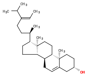 Subst // Subst = SMILES CC(C)/C(CC[C@@H](C)[C@H]1CC[C@@]2([H])[C@]3([H])CC=C4C[C@@H](O)CC[C@]4(C)[C@@]3([H])CC[C@]12C)=C/C