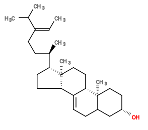 Subst // Subst = SMILES CC(C)/C(CC[C@@H](C)[C@H]1CC[C@@]2([H])C3=CCC4C[C@@H](O)CC[C@]4(C)[C@@]3([H])CC[C@]12C)=C/C