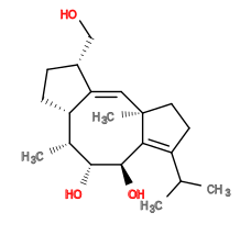 Subst // Subst = SMILES CC(C)/C3=C/2[C@@H](O)[C@H](O)[C@H](C)[C@@H]/1CC[C@H](CO)C1=C\[C@@]2(C)CC3