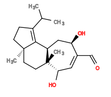 Subst // Subst = SMILES CC(C)/C3=C/2[C@H]1C[C@@H](O)/C(C=O)=C\[C@H](O)[C@]1(C)CC[C@@]2(C)CC3