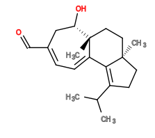 Subst // Subst = SMILES CC(C)/C3=C/2\C1=C\C=C(C=O)/C[C@H](O)[C@]1(C)CC[C@@]2(C)CC3