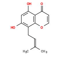 Subst // Subst = SMILES CC(C)=CCc1c(O)cc(O)c2c(=O)ccoc12