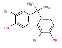 Subst // Subst = SMILES CC(C1=CC=C(C(Br)=C1)O)(C2=CC=C(C(Br)=C2)O)C