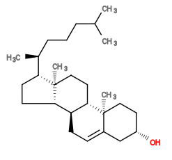 Subst // Subst = SMILES CC(CCC[C@@H]([C@H]1CC[C@H]2[C@@H]3CC=C4C[C@H](CC[C@@]4([C@H]3CC[C@]12C)C)O)C)C