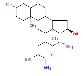 Subst // Subst = SMILES CC(CN)CCC(=O)[C@@H](C)C4[C@H](O)CC3C2CCC1C[C@@H](O)CC[C@]1(C)C2CC[C@@]34C