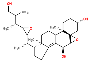 Subst // Subst = SMILES CC(CO)[C@@H](C)C1OC1[C@@H](C)[C@H]6CC/C5=C/4[C@H](O)[C@@H]2O[C@@]23C[C@@H](O)CC[C@]3(C)C4CC[C@@]56C