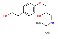 Subst // Subst = SMILES CC(NCC(COC1=CC=C(CCO)C=C1)O)C