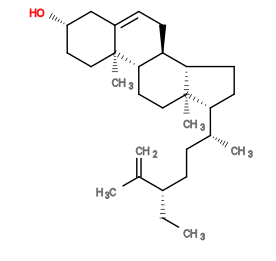 Subst // Subst = SMILES CC[C@@H](CC[C@@H](C)[C@H]1CC[C@@H]2[C@@]1(CC[C@H]3[C@H]2CC=C4[C@@]3(CC[C@@H](C4)O)C)C)C(=C)C