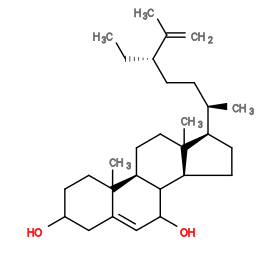 Subst // Subst = SMILES CC[C@H](C(C)=C)CC[C@H]([C@H]1CC[C@@H]2[C@]1(C)CC[C@H]3[C@H]2[C@@H](O)C=C4[C@]3(C)CC[C@H](O)C4)C