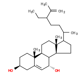 Subst // Subst = SMILES CC[C@H](C(C)=C)CC[C@H]([C@H]1CC[C@@H]2[C@]1(C)CC[C@H]3[C@H]2[C@H](O)C=C4[C@]3(C)CC[C@H](O)C4)C