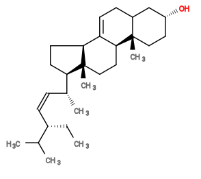 Subst // Subst = SMILES CC[C@H](C(C)C)/C=C/[C@@H](C)[C@H]1CC[C@@]2([H])C3=CCC4C[C@H](O)CC[C@]4(C)[C@@]3([H])CC[C@]12C