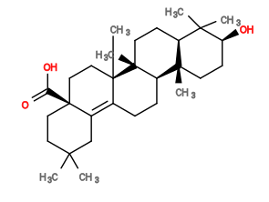 Subst // Subst = SMILES CC1(C)[C@@H](O)CC[C@]2(C)[C@@]3([H])CCC4=C5CC(C)(C)CC[C@@](C(O)=O)5CC[C@](C)4[C@@](C)3CC[C@@]12[H]