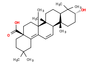 Subst // Subst = SMILES CC1(C)[C@H](O)CC[C@]2(C)[C@@]3([H])C=CC4=C5CC(C)(C)CC[C@@](C(O)=O)5CC[C@](C)4[C@@](C)3CC[C@@]12[H]