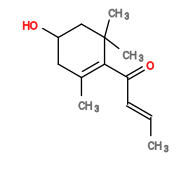 Subst // Subst = SMILES CC1(C)C(C(/C=C/C)=O)=C(C)CC(O)C1