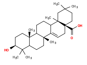 Subst // Subst = SMILES CC1(C)CC[C@]2(C(=O)O)CC=C3C(CCC4[C@@]3(C)CCC3C(C)(C)[C@@H](O)CC[C@@]34C)[C@]2(C)C1
