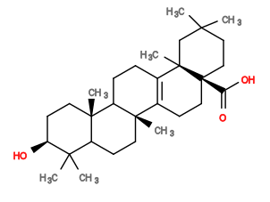 Subst // Subst = SMILES CC1(C)CC[C@]2(C(=O)O)CCC3=C(CCC4[C@@]3(C)CCC3C(C)(C)[C@@H](O)CC[C@@]34C)[C@]2(C)C1