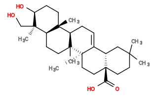 Subst // Subst = SMILES CC1(C)CC[C@]2(C(O)=O)CC[C@]3(C)C([C@@H]2C1)=CC[C@H]4[C@@]3(C)CC[C@@H]5[C@]4(C)CC[C@H](O)[C@@]5(CO)C