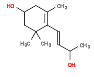 Subst // Subst = SMILES CC1=C(/C=C/C(O)C)C(C)(C)CC(O)C1