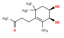 Subst // Subst = SMILES CC1=C(CCC(C)=O)C(C)(C)C[C@@H](O)[C@H]1O