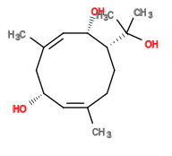 Subst // Subst = SMILES CC1=C[C@H](O)C/C(C)=C/[C@H](O)[C@H](C(C)(C)O)CC1