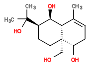 Subst // Subst = SMILES CC1=CC[C@H](O)[C@]2(CO)[C@@H]1[C@H](O)[C@H](C(C)(O)C)CC2