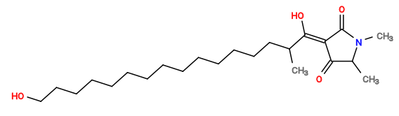 Subst // Subst = SMILES CC1C(/C(C(N1C)=O)=C(O)\C(CCCCCCCCCCCCCCO)C)=O