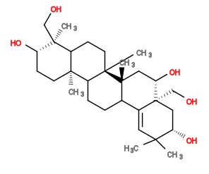 Subst // Subst = SMILES CC5(C)/C=C\4C3CCC2[C@@]1(C)CC[C@H](O)[C@@](C)(CO)C1CC[C@@]2(C)[C@]3(C)C[C@H](O)[C@@]4(CO)C[C@@H]5O