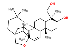 Subst // Subst = SMILES CC6(C)CCC45CC[C@@]3(C)[C@]2(C)CCC1[C@@](C)(CO)[C@@H](O)CC[C@]1(C)C2/C=C\C3(OC4)C5C6