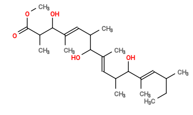 Subst // Subst = SMILES CCC(C)/C=C(C)/C(O)C(C)/C=C(C)/C(O)C(C)/C=C(C)/C(O)C(C)C(=O)OC
