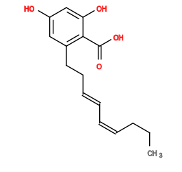 Subst // Subst = SMILES CCC/C=C\C=C\CCC1=C(C(O)=O)C(O)=CC(O)=C1