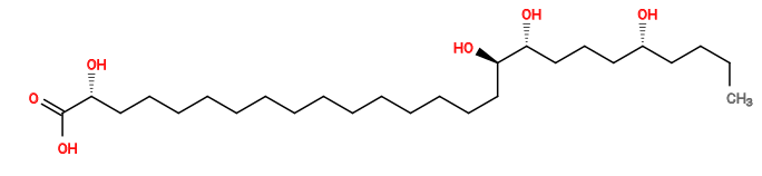 Subst // Subst = SMILES CCCC[C@@H](O)CCC[C@@H](O)[C@H](O)CCCCCCCCCCCCCC[C@@H](O)C(=O)O