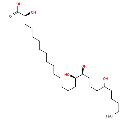 Subst // Subst = SMILES CCCCC[C@@H](O)CCC[C@H](O)[C@H](O)CCCCCCCCCCCCC[C@H](O)C(O)=O