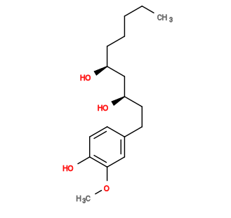 Subst // Subst = SMILES CCCCC[C@H](O)C[C@H](O)CCC1=CC(OC)=C(O)C=C1