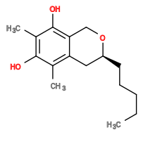 Subst // Subst = SMILES CCCCC[C@H]1CC2=C(C(O)=C(C(O)=C2CO1)C)C