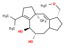 Subst // Subst = SMILES COC[C@@H]2CCC\3C[C@H](O)[C@@H](O)/C1=C(C(C)C)/CC[C@@]1(C)/C=C23