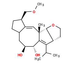 Subst // Subst = SMILES COC[C@@H]3CCC\4C[C@H](O)[C@@H](O)/C2=C(C(C)C)/[C@H]1CCO[C@H]1[C@@]2(C)/C=C34