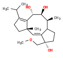 Subst // Subst = SMILES COC[C@]/1(O)CCC3C1=C/[C@]2(C)CC/C(C(C)C)=C2/[C@H](O)[C@@H](O)[C@H]3C