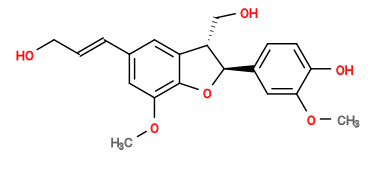 Subst // Subst = SMILES COc3cc([C@H]2Oc1c(OC)cc(/C=C/CO)cc1[C@@H]2CO)ccc3O