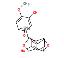 Subst // Subst = SMILES COc4ccc(C1OCC2C1COC2c3ccc(O)c(OC)c3)cc4O