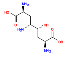 Subst // Subst = SMILES N[C@H](C(O)=O)C[C@@H](N)[C@H](O)C[C@H](N)C(O)=O
