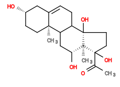 Subst // Subst = SMILES O=C(C)[C@]3(O)CC[C@]4(O)C2C/C=C\1C[C@@H](O)CC[C@]1(C)C2C[C@@H](O)[C@]34C