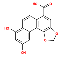 Subst // Subst = SMILES O=C(O)c2cc1OCOc1c4c2ccc3c(O)cc(O)cc34