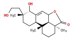 Subst // Subst = SMILES O=C1[C@@]2(C)CCC[C@@]3(C)[C@@]2([H])C(O1)C=C4[C@]3([H])CC[C@@](CCO)(C)[C@@H]4O