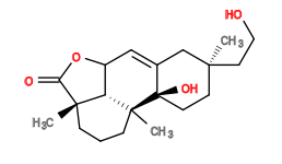 Subst // Subst = SMILES O=C1[C@@]2(C)CCC[C@@]3(C)[C@@]2([H])C(O1)C=C4[C@]3(O)CC[C@@](CCO)(C)C4[H]