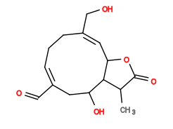Subst // Subst = SMILES O=C1[C@@H](C)[C@@H]2[C@@H](O)C/C(C=O)=C\CC/C(CO)=C/[C@H]2O1